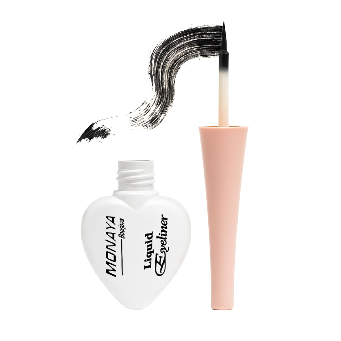 Monaya N007 Liquid Eyeliner,Waterproof Eyeliner, Smudge-Proof, Eye Makeup, Black