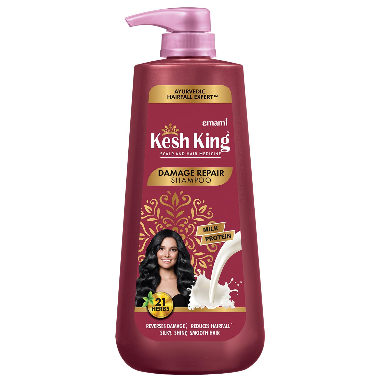 Emami No Paraben & No Silicon with the goodness of Milk Protein and 21 Ayurvedic Herbs Dam