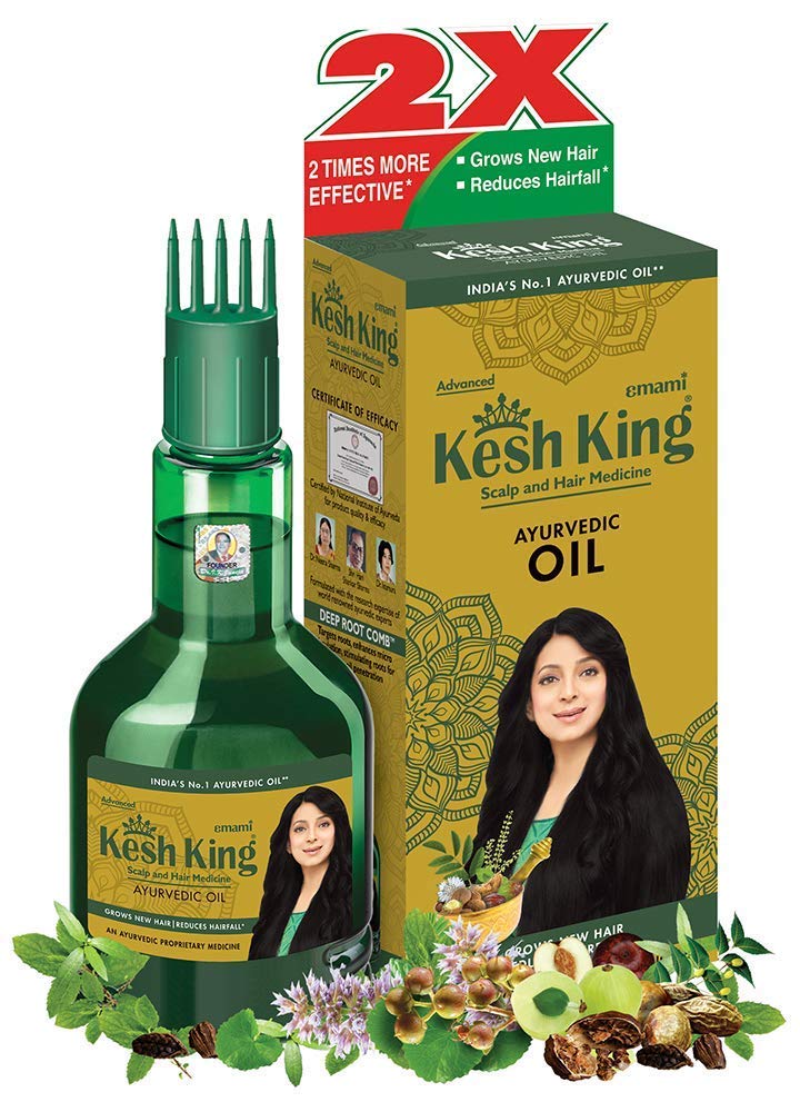 Emami Advanced Kesh King Scalp And Hair Medicine Ayurvedic Oil 100mll Grows New Hair Reduces HairFall Ayurvedic Proprietary Medicine India's No. 1 Ayurvedic Oil.