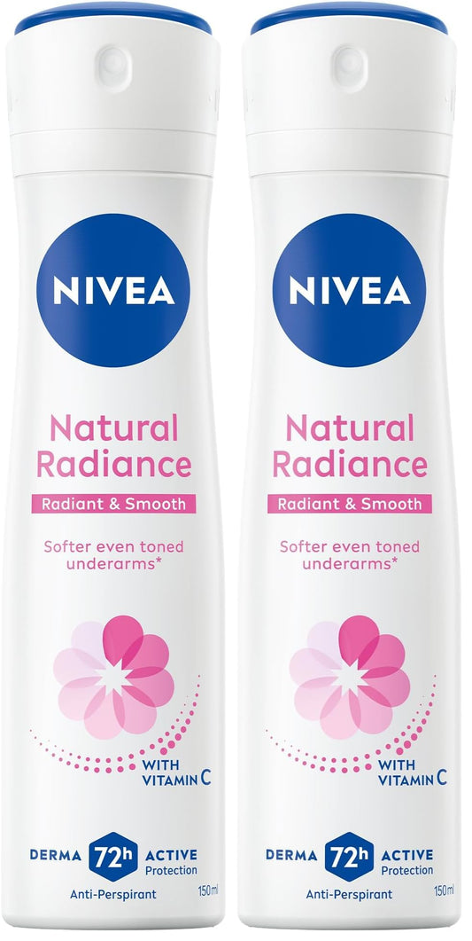 NIVEA Antiperspirant Spray for Women, Natural Fairness, 150ml (Pack of 2)