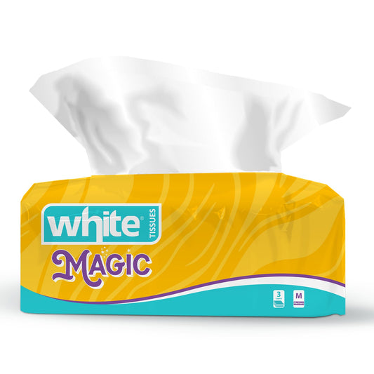 White Magic Flexi Facial Tissues – 480 Sheets, 3Ply | Ultra-Soft, Flexible & Strong for Everyday Use