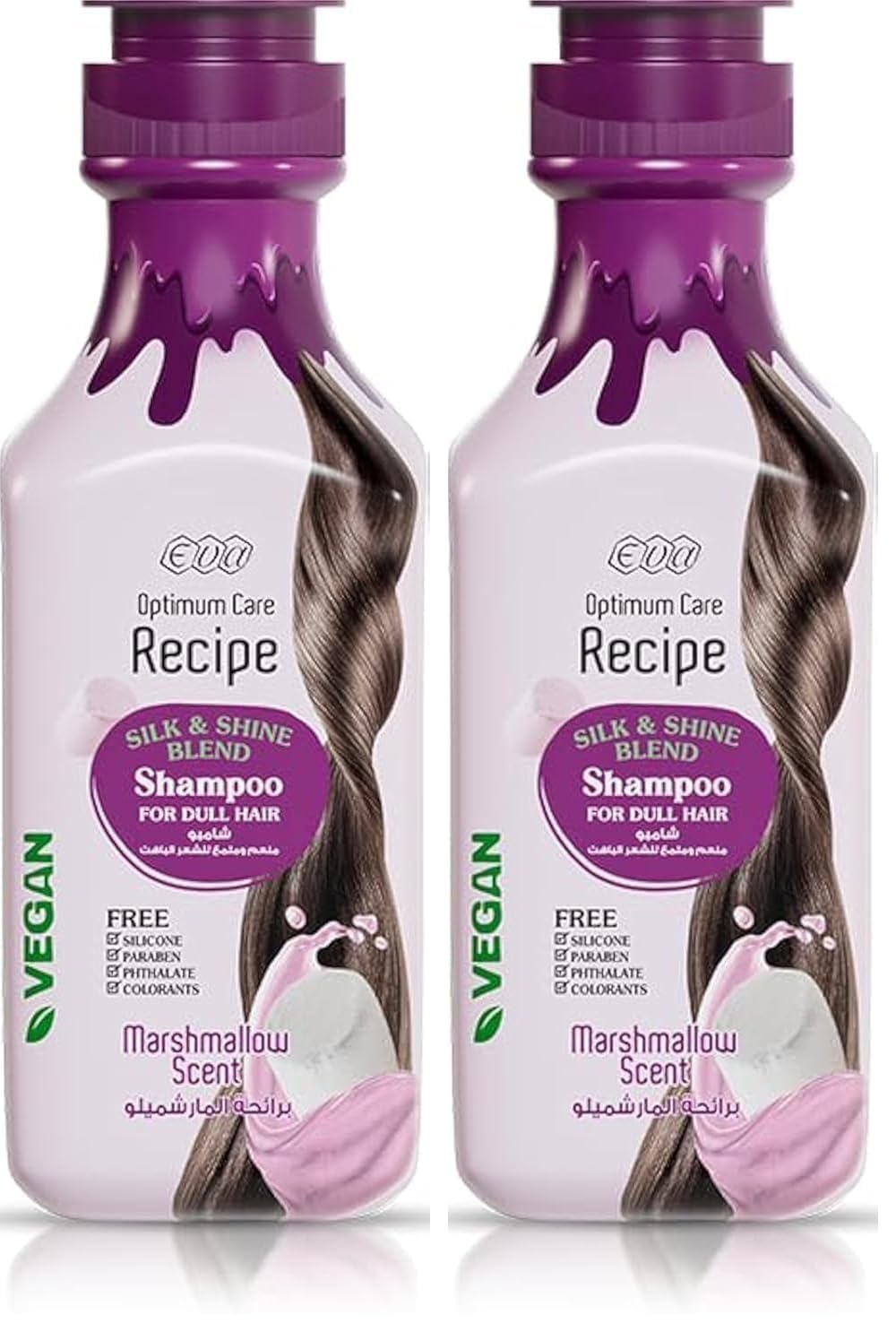 Eva Optimum Care Recipe Silk & Shine Blend Shampoo Marshmallow Scent 350 Ml (Pack of 2)