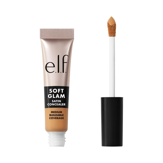 e.l.f. Soft Glam Satin Concealer, Medium Coverage for Impurities and Eye Area, Does Not Settle, Long-Lasting, Vegan and Cruelty Free, 30 Medium Warm