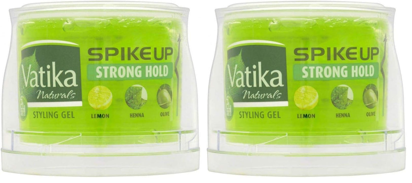 Vatika Naturals Menz Styling Hair Gel (250mL) | Spike Up with Strong Hold | Easy To Shine and Style (Pack of 2)