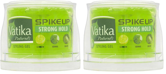Vatika Naturals Menz Styling Hair Gel (250mL) | Spike Up with Strong Hold | Easy To Shine and Style (Pack of 2)