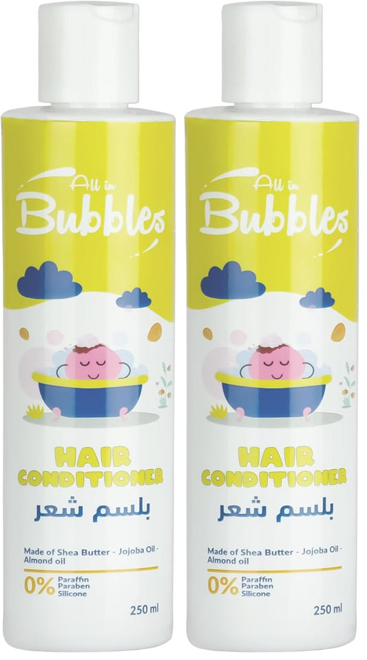 Bubbles Baby Hair Conditioner 250ml (0% Paraffin 0% Paraben 0% Silicone) (Pack of 2)