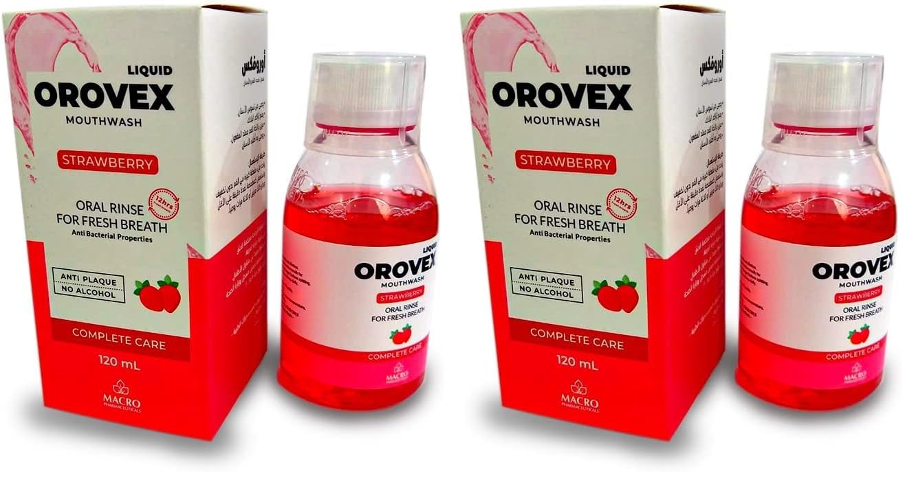 macro Orovex (Strawberry) Mouthwash 120 ml (Pack of 2)