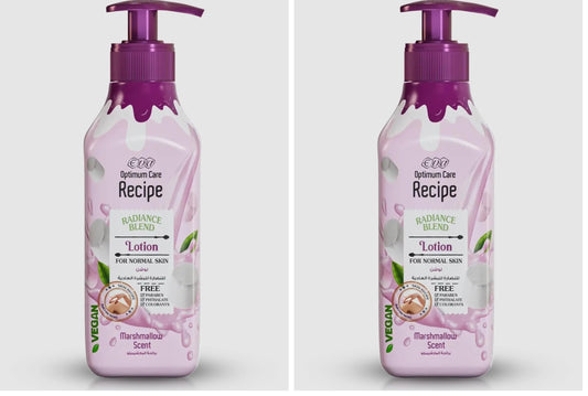 Eva Cosmetics Optimum Care Recipe Radiance Blend Lotion For Normal Skin - Marshmallow Scent 370 Ml (Pack of 2)