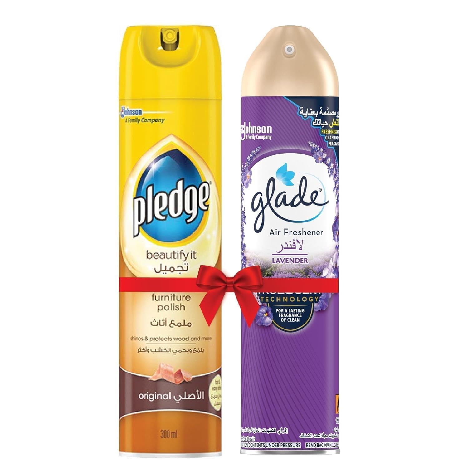 Glade Pledge 1 original furniture polish - 300 ml + 1 Glade lavender air freshener - 300 ml @20% Discount