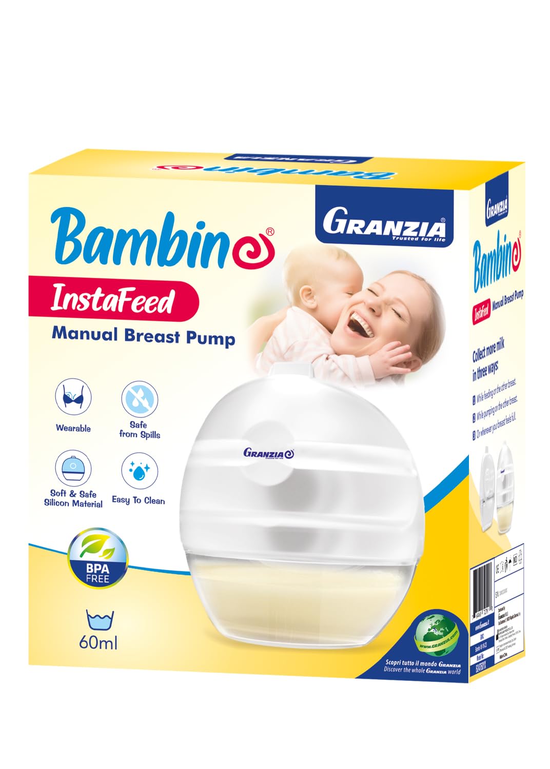 Granzia Instafeed Silicone Werable Manual Breast Pump