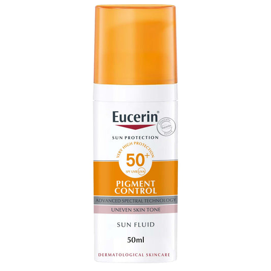 Eucerin Face Sunscreen Even Pigment Perfector Hyperpigmentation Sun Fluid with Thiamidol, High UVA/UVB Protection, SPF 50+, Reduces Dark Spots, For All Skin Types, 50ml