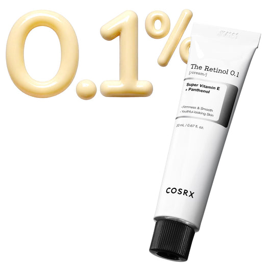 COSRX Retinol 0.1 Cream 0.1 Fl Oz (20 Ml) Retinol Cream, Vitamin E, Allantoin, Hyaluronic Acid, Panthenol, Pure Retinol, Genuine Retinol, Sensitive Skin, Tested For Human Body, Cosuar-X, Korean Skin