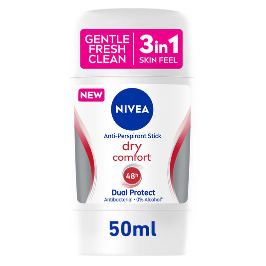 NIVEA Antiperspirant Stick for Women, 48h Protection, Dry Comfort Quick Dry, 50ml