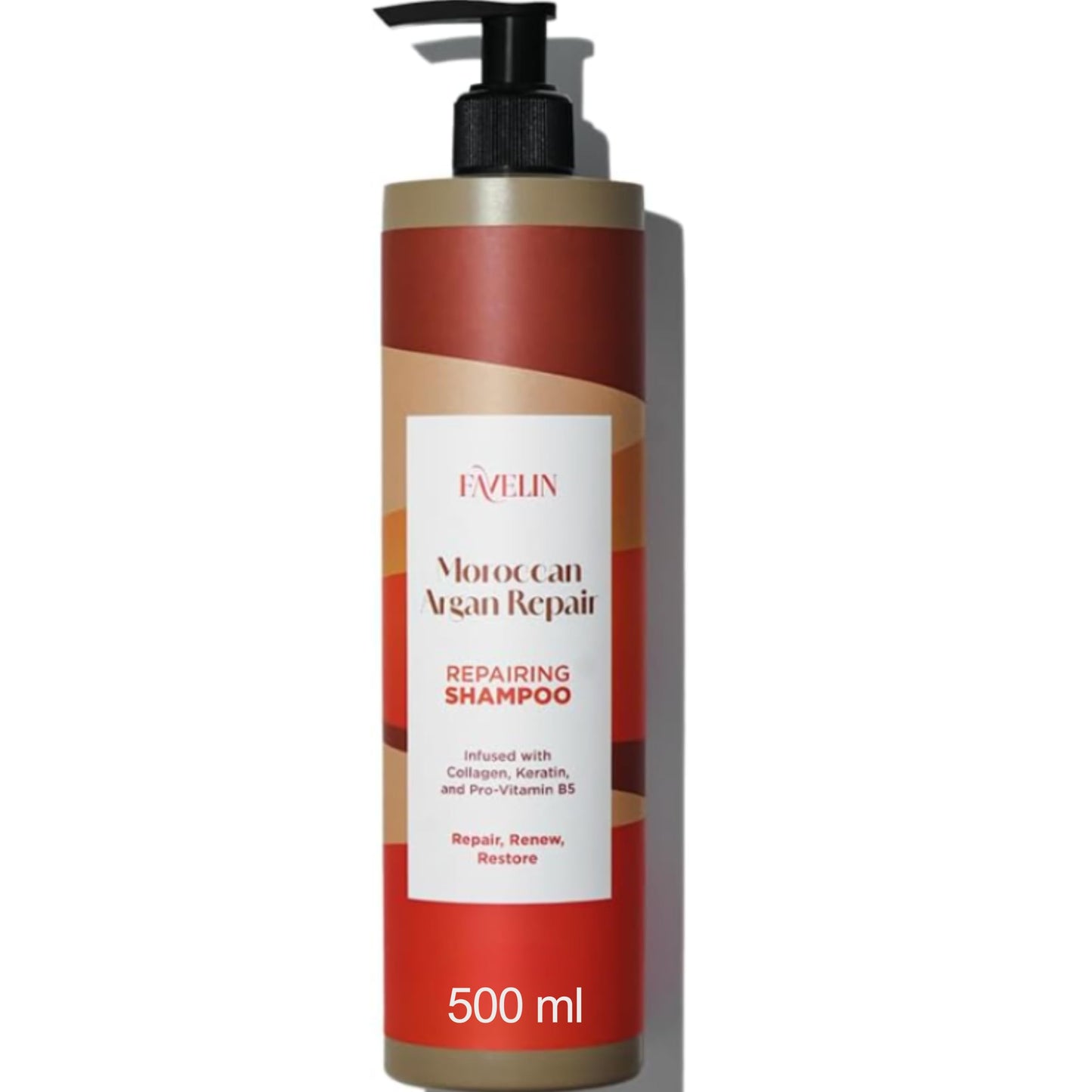 Favelin Moroccan Argan Repairing Shampoo | Infused with Collagen, Keratin & Pro-Vitamin B5 | 500 ml