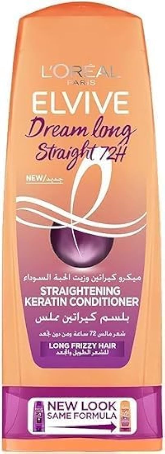 L'Oréal Paris Elvive Straightening Keratin Conditioner for Long and Frizzy Hair - 360 ml