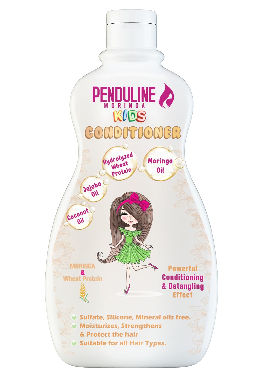 Penduline Moringa Kids Conditioner | Shea Butter | Gentle Cleansing & Frizz Control |Nourishing & Moisturizing |for Silky & Oily hair |300 Ml