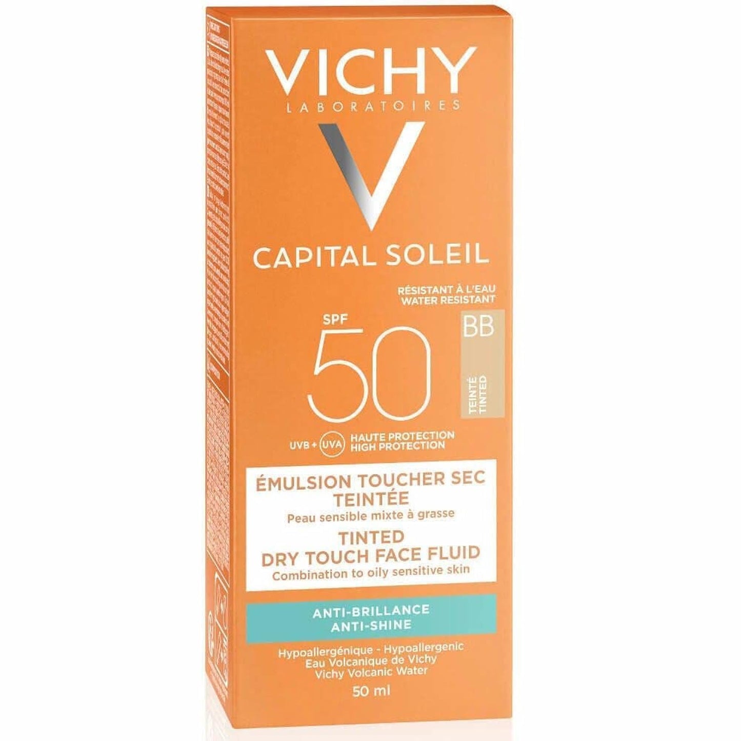VICHY Capital Soleil BB Tinted Dry Touch Emulsion SPF50 50ml - Package may Vary