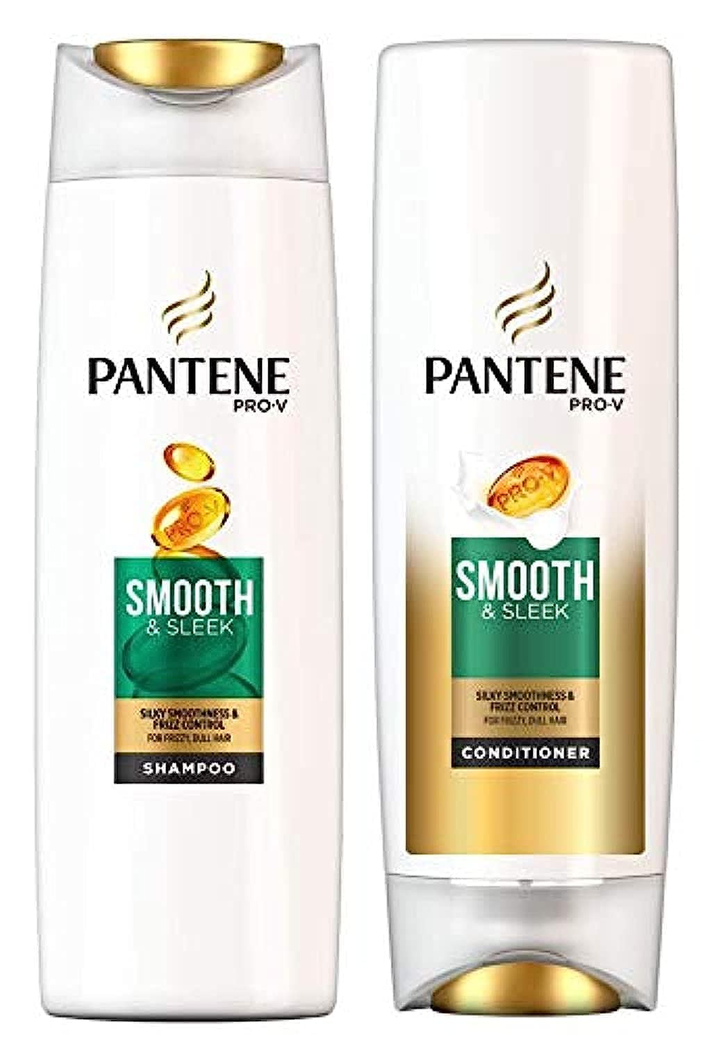 Pantene Pro-V Smooth & Sleek Shampoo & Conditioner Set, 360ml each