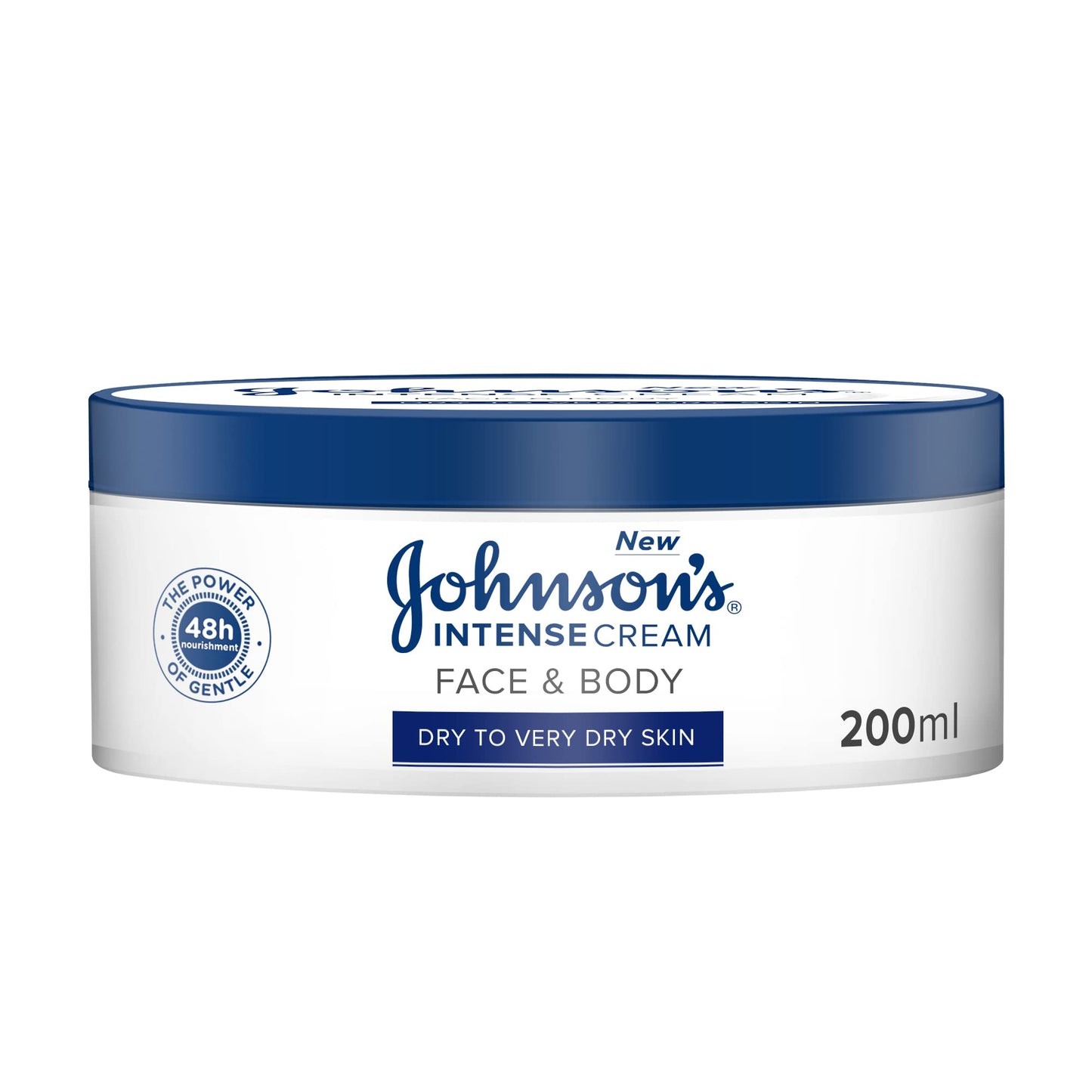 Johnson's Baby JOHNSON'S Intense Face & Body Cream, With Vitamin E, Moisturizes Skin Up To 48 Hours, Soothes Dry Skin, Non-Greasy, Fast Absorbing, Dermatologically Tested, 200ml