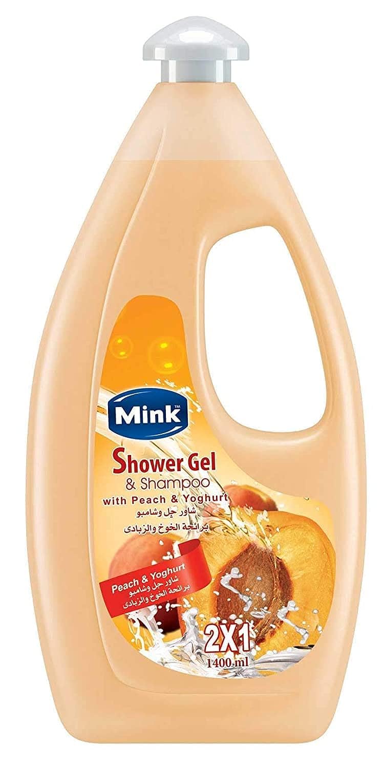 Mink Shower Gel And Shampoo With Peach And Yoghurt, 1400ml