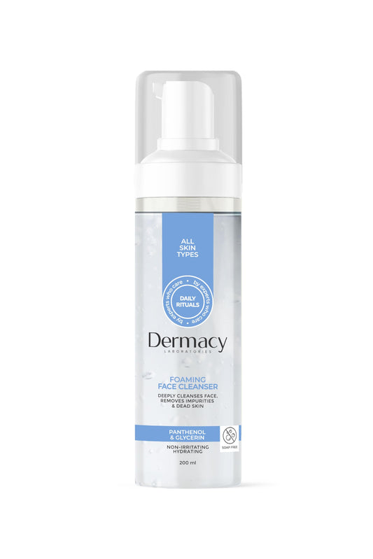 Dermacy Labs Hydrating Foaming Face Cleanser 200 mL | Deep-Cleansing, Moisturizing & Refreshing Formula | Gentle Daily Facial Wash | Fragrance-Free, Dermatologist Tested