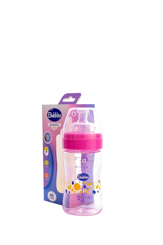 Bubbles classic feeding bottle without hand 150 ml - rose