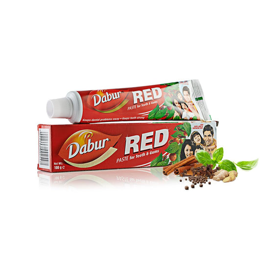 Dabur Red Herbal Toothpaste 100g Herbal Formulation Infused with Ayurvedic Herbs for Naturally Healthy Teeth and Gum