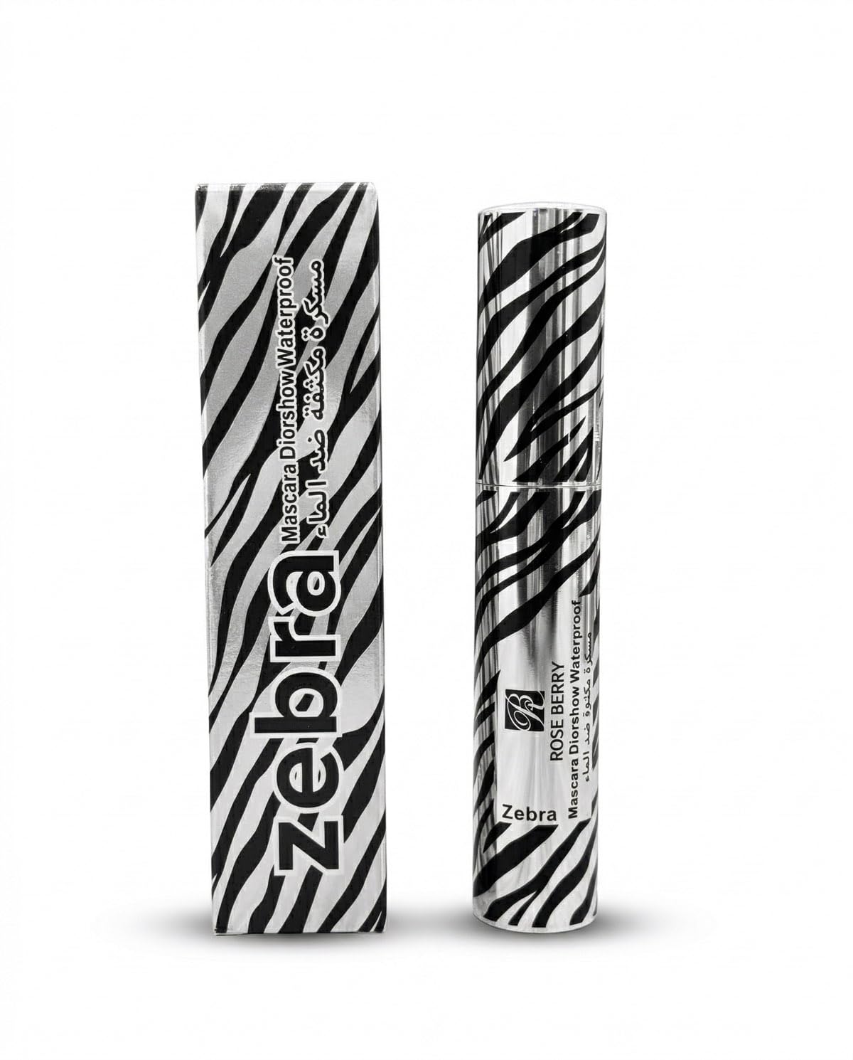 Rose Berry Zebra Waterproof Mascara, Black, Gel Formula, 3D Effect, Natural Finish, 10ml