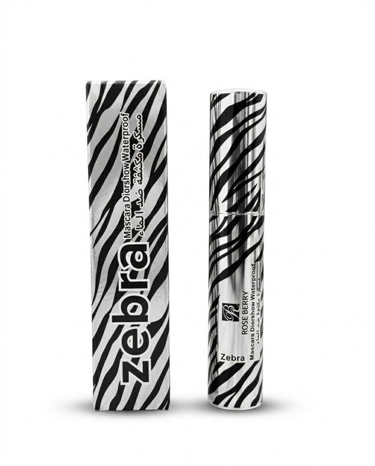 Rose Berry Zebra Waterproof Mascara, Black, Gel Formula, 3D Effect, Natural Finish, 10ml