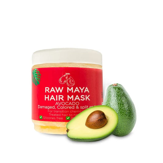 Raw African | Raw Maya Hair Mask | 100% Natural Ingredients | Deep Conditioning | Damage Repair | No Split Ends | No Sulfate | No Parabens | No Artificial Colors | For Colored Hair | Low Porosity