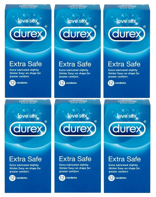 Durex Extra Safe Condoms (6 x 12 Pack)