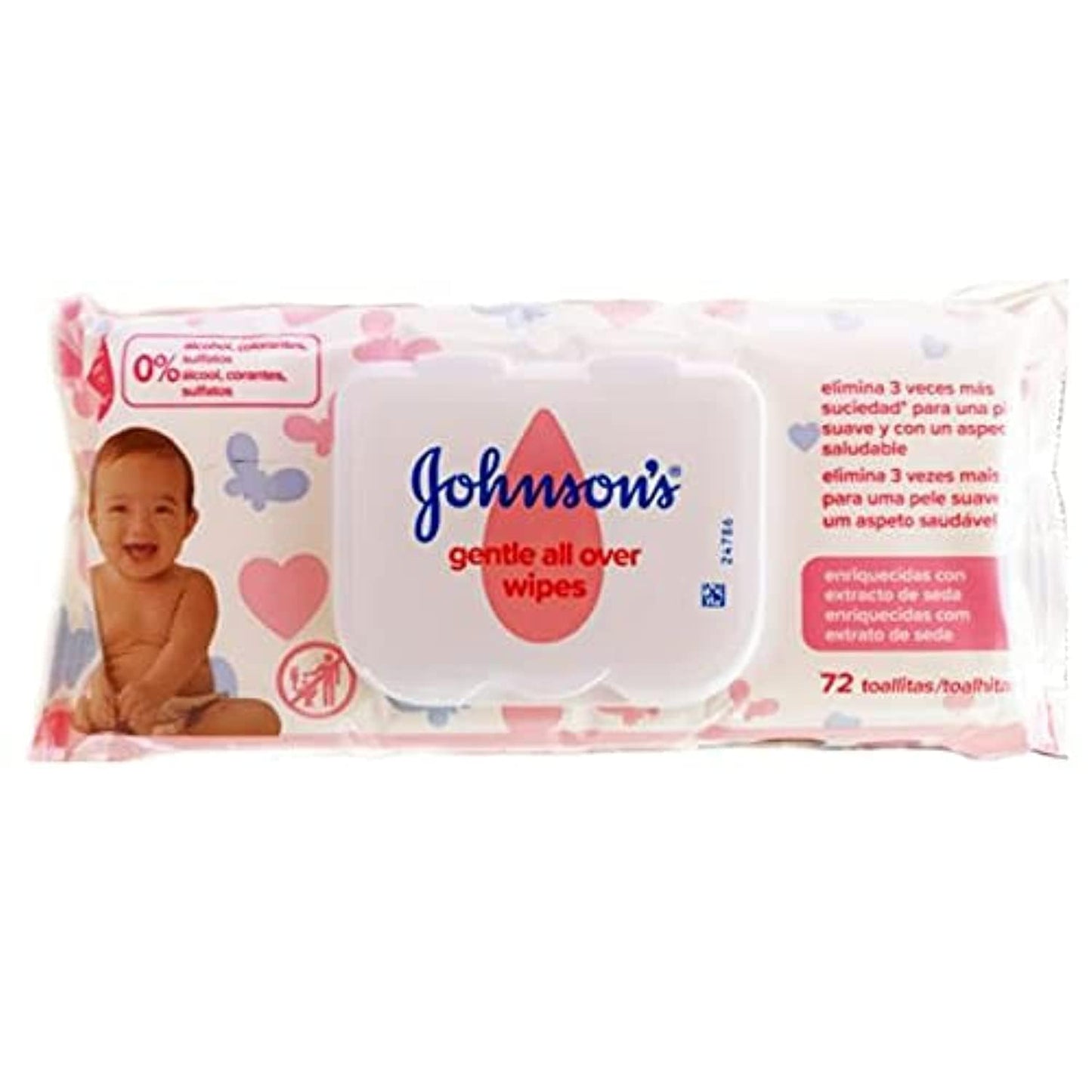 Johnson's Kid's Gentle All Over Wipes - 72 Wipes
