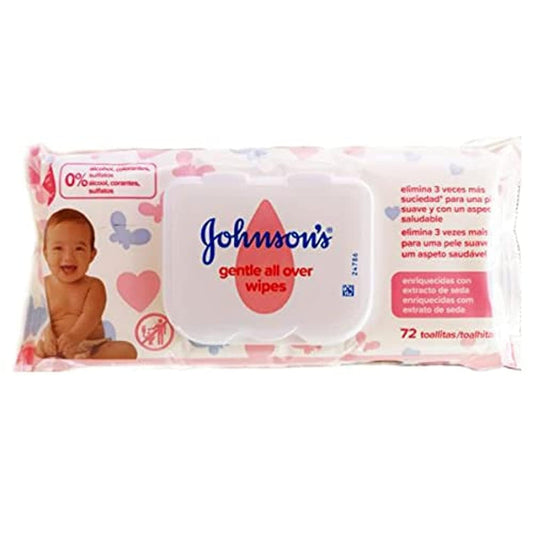 Johnson's Kid's Gentle All Over Wipes - 72 Wipes