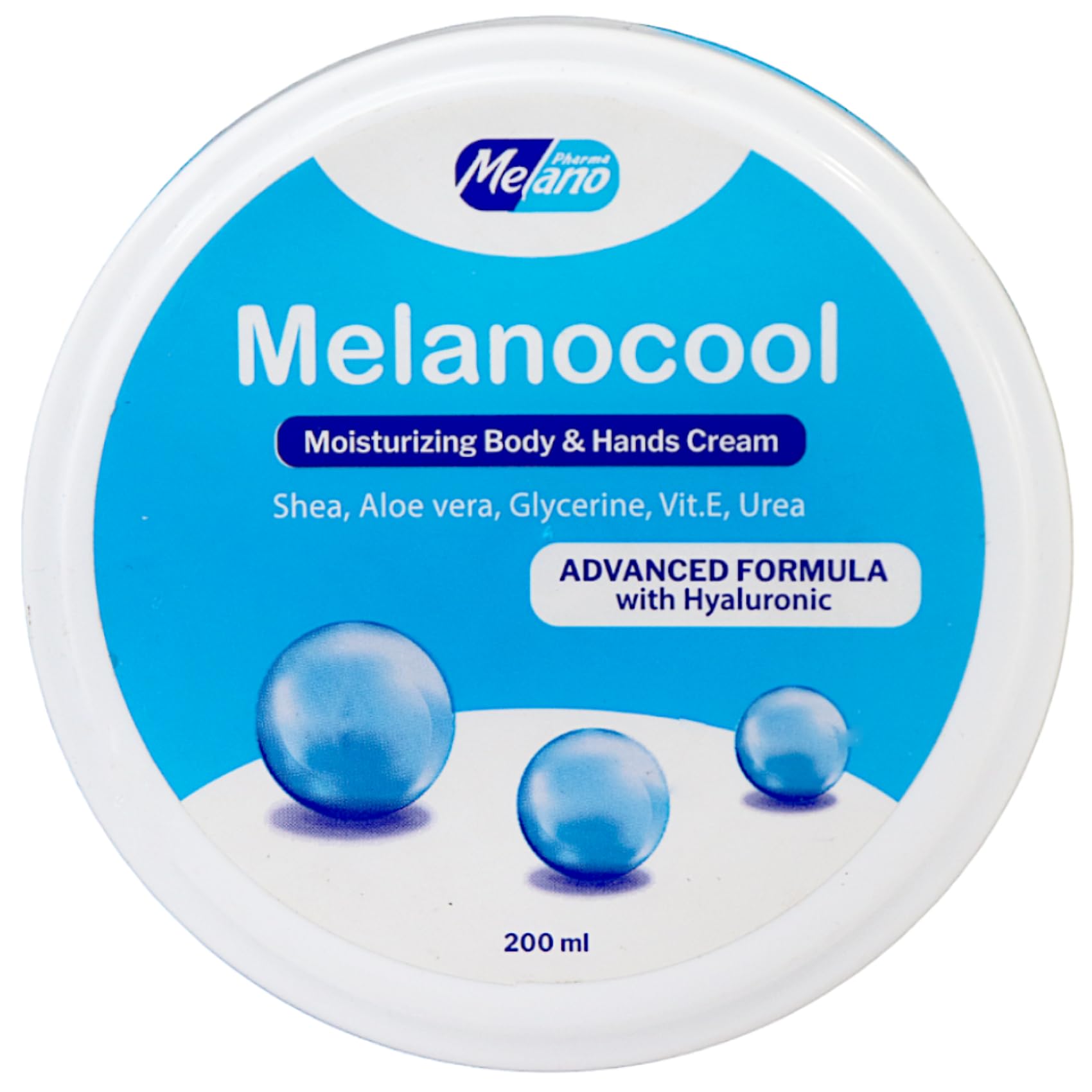 Melano Pharma Melanocool Moisturizing Body&Hands Cream With Shea,Aloe Vera,Glycerine,Vit.E&Urea-200ml