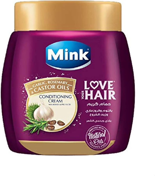 Mink Conditioning Cream with Garlic & Rosemary & Castor Oils 400 ml
