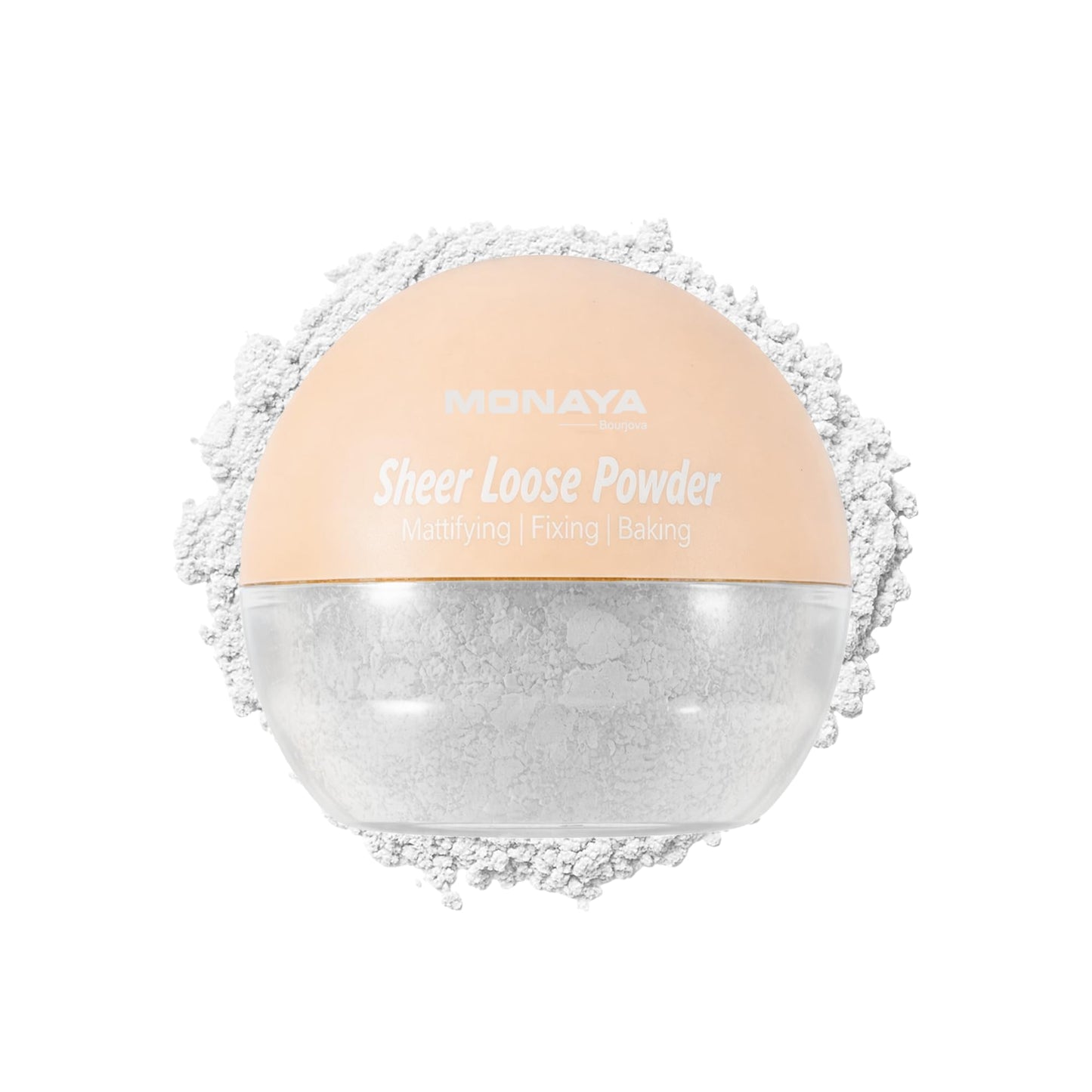 Monaya LP003 Sheer Loose Powder – Ultra-Fine Lightweight Setting Powder, Natural Soft-Matte Finish, Oil Control, Vegan & Cruelty-Free (OSL-LP003-LP101)