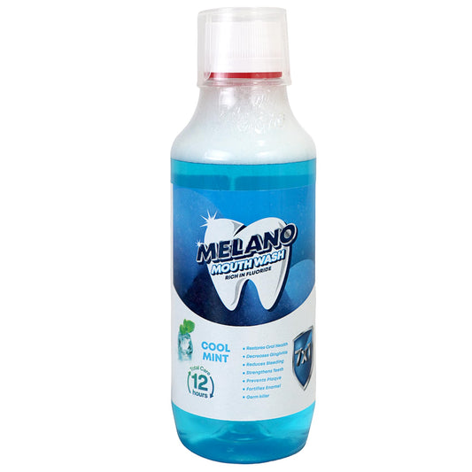 Melano Pharma Melano MouthWash Rich In Fluoride Total Care 12 Hours-Cool Mint-300ml