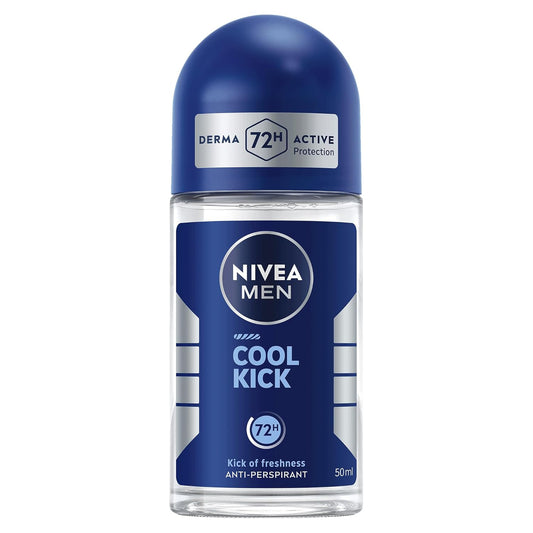 NIVEA MEN Cool Kick, Deodorant for Men, Fresh Scent, Roll-on 50ml