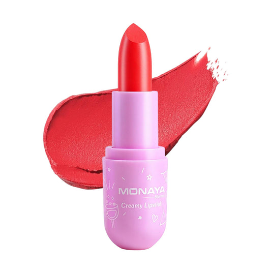 Monaya L009 Creamy Lipstick colors ,Mega Last High-Shine Lipstick Lip Color Nourishing High-Shine, Buildable & Blendable Creamy Color, Cruelty-Free & Vegan (L303#)