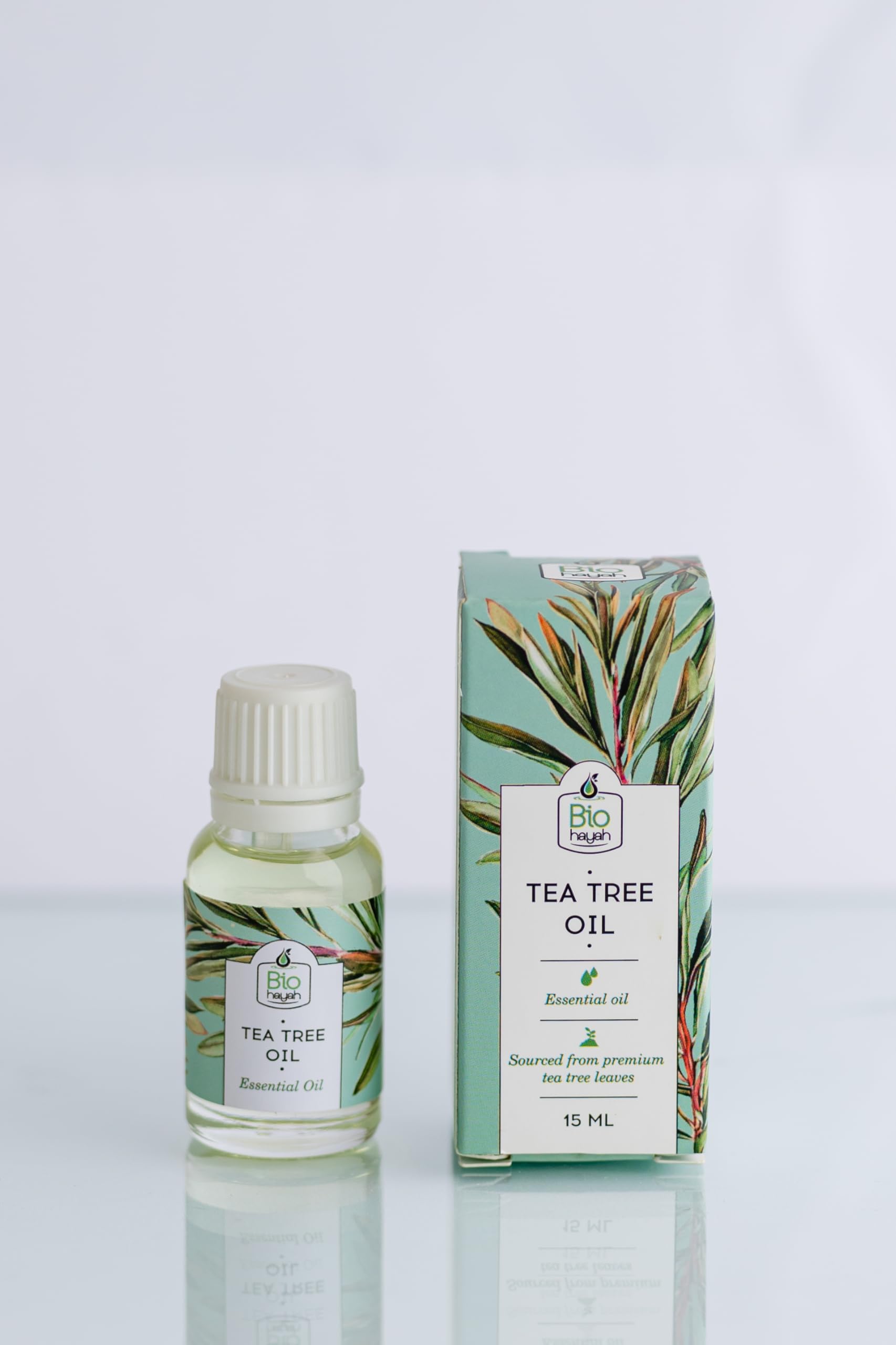 Biohayah, Tea Tree Essential Oil 15ml - 100% Natural Tea Tree Oil for Skin & Hair