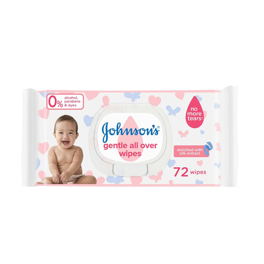 Johnson's Wipes - Gentle All Over, Pack of 72 wipes