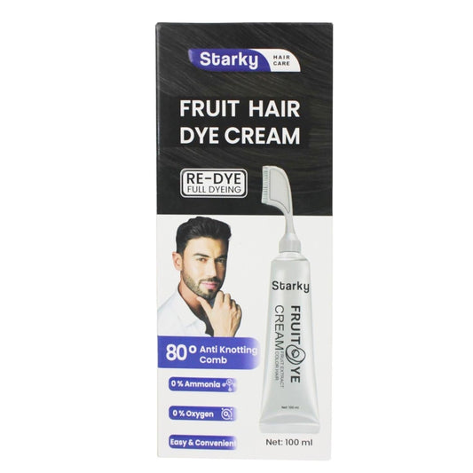 Starky Fruit Hair Dye Cream With Comb Re-Dye Full Dyeing 0% Ammonia 0% Oxygen-100 ml