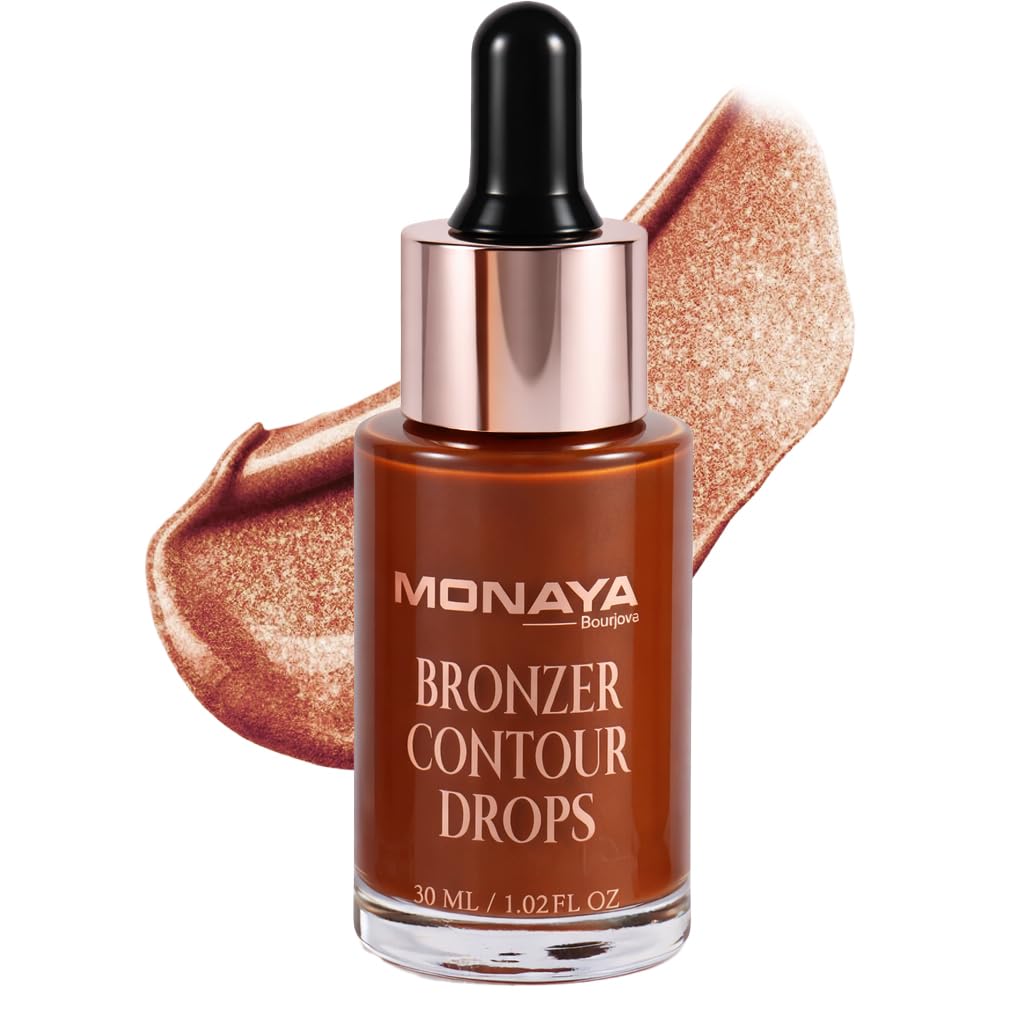 Monaya BHC003-C03 Bronzer Contour Drops – Liquid Face Contour for Sculpted & Sun-Kissed Look, Buildable Formula, Lightweight & Long-Lasting, Vegan & Cruelty-Free