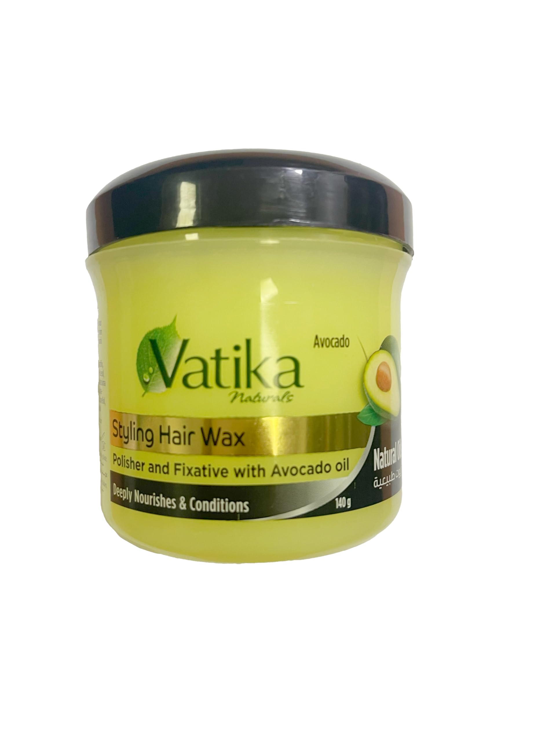 Vatika Naturals Hair Styling Wax (140g) | Polisher & Fixative with Avocado Oil | Deeply Nourishes and Conditions Hair | Promotes Shiny and Wet Look