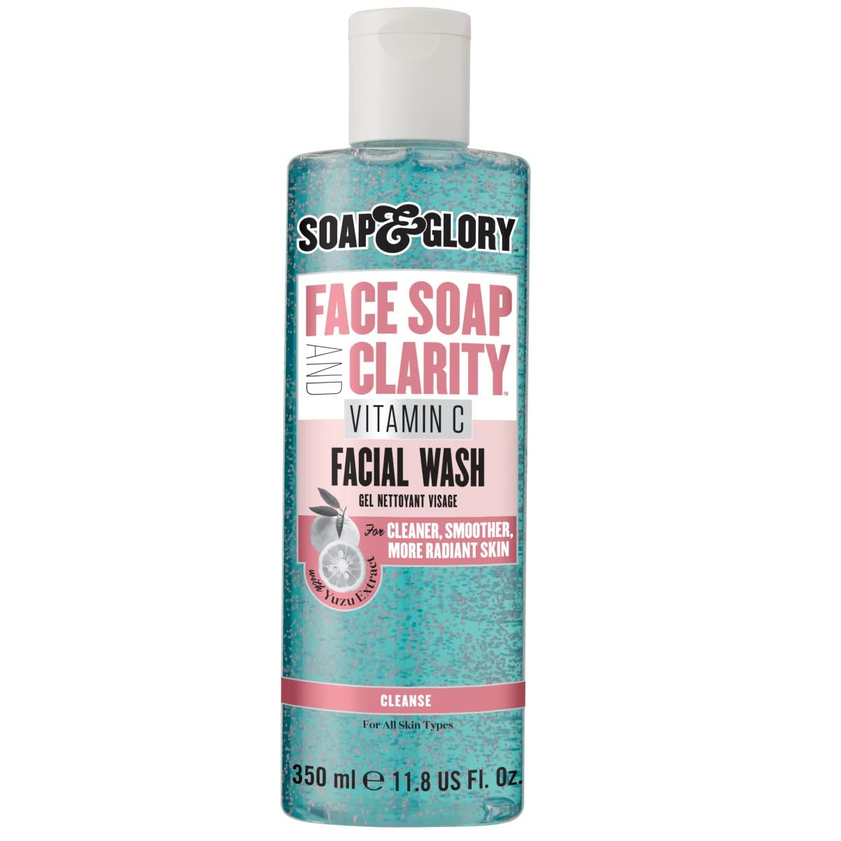 Soap & Glory Face Soap and Clarity 3-In-1 Daily Detox Vitamin C Facial Wash, 350 ml