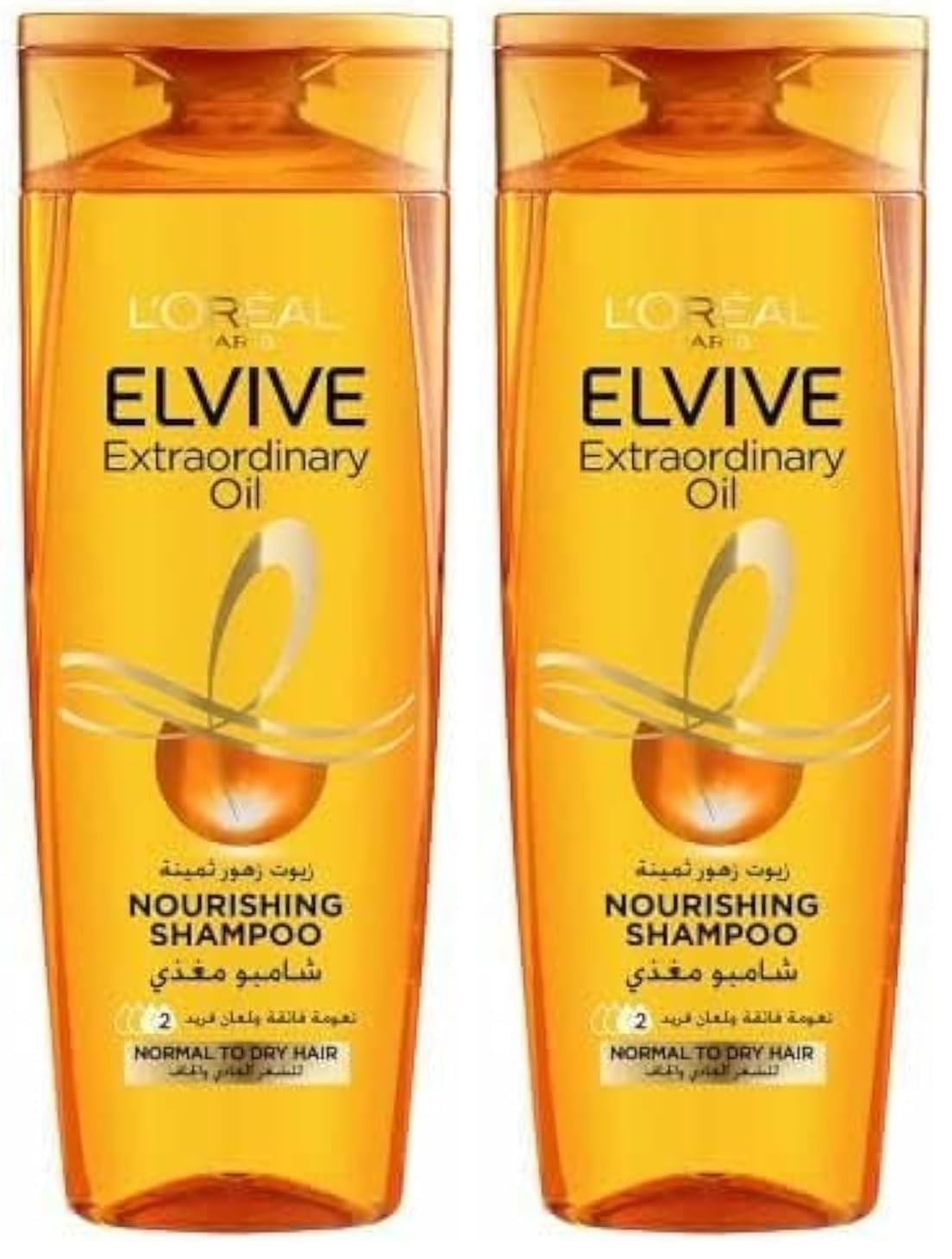 L’Oréal Paris L'Oréal Paris Elvive Extraordinary Oil Shampoo, Normal to Dry, 400 ML (Pack of 2)