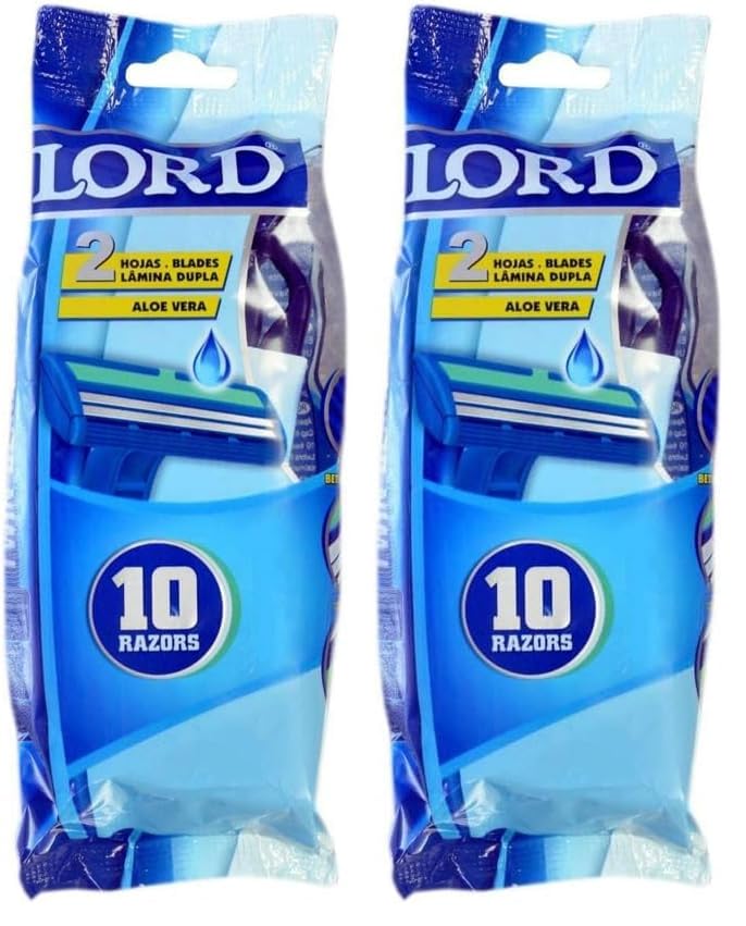 Lord twin blade disposable razors, pack of 20