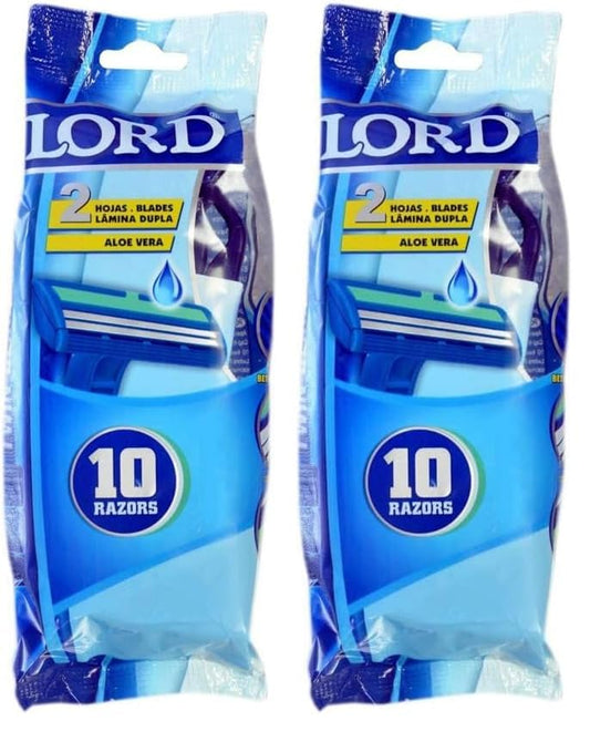 Lord twin blade disposable razors, pack of 20
