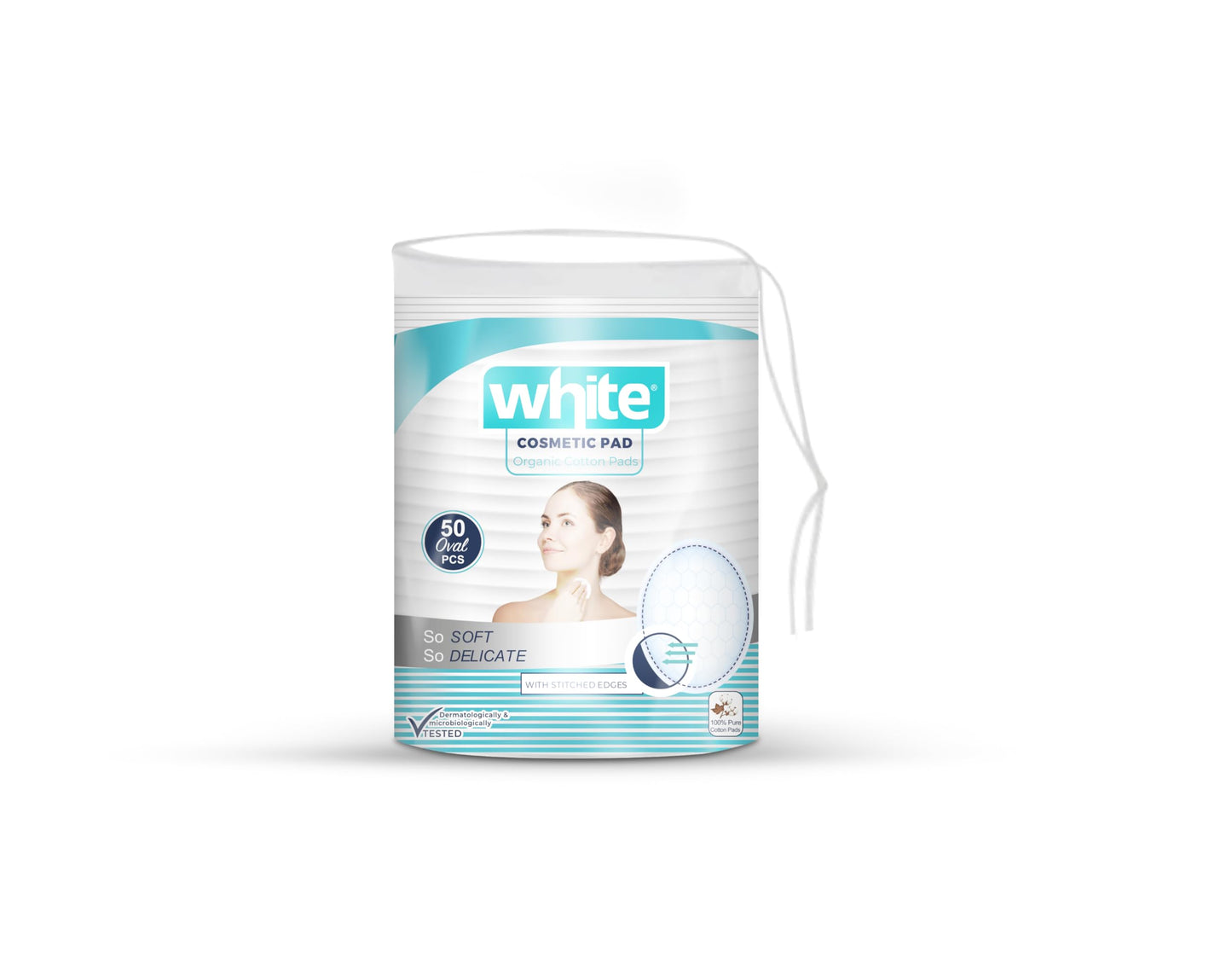 White Oval 100% Cotton Pads – 40pcs | 100% Pure Cotton for Luxurious Skincare & Makeup Removal