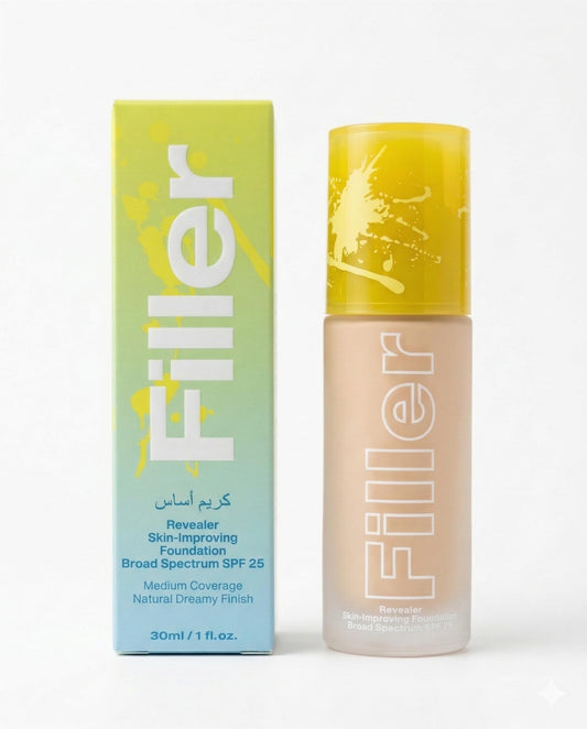 Rose Berry Filler Foundation with SPF 25, Natural Dreamy Finish, 30ml, Shade 02